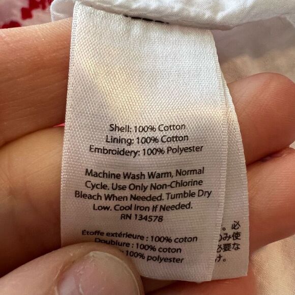 Vineyard Vines Women's Size 8 White Mini Skirt Red Embroidery Casual - Picture 8 of 9